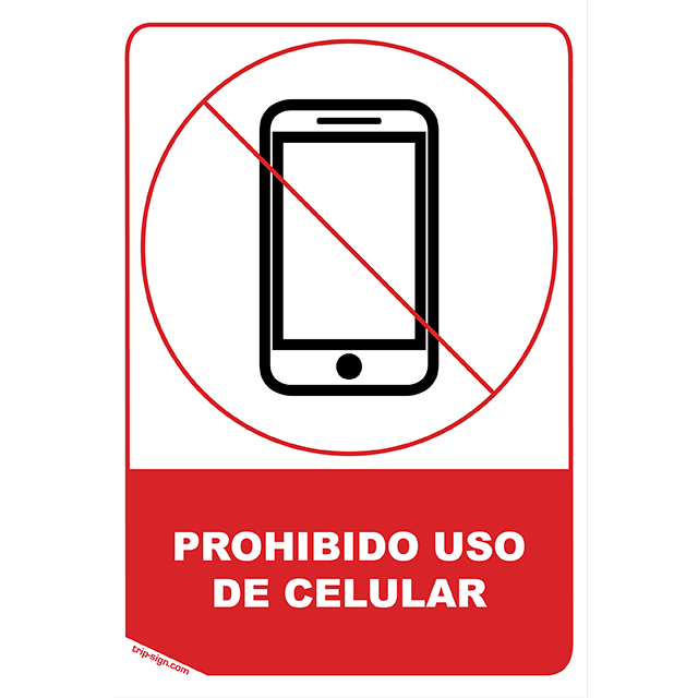 Señales De Restricción Aviso Prohibido Celular 1454