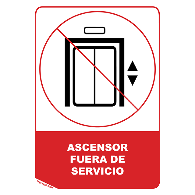 Aviso Ascensor Fuera De Servicio