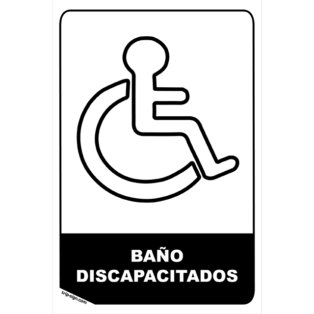 Aviso Baño Discapacitados
