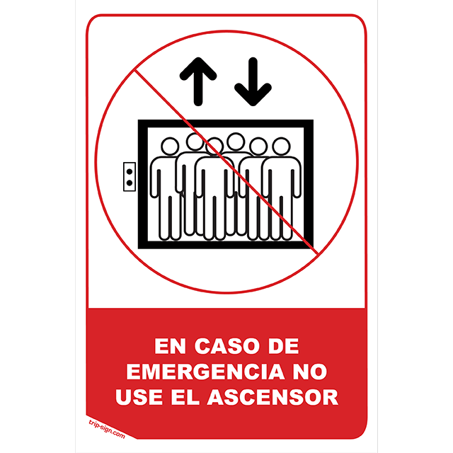 Aviso En Emergencia No Usar Ascensor