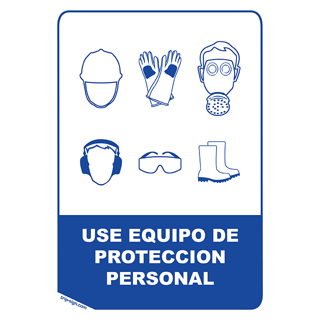 Aviso uso obligatorio de elementos de protección personal