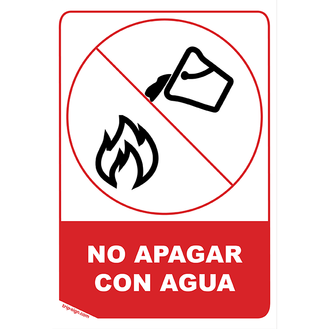 Aviso No Apagar Con Agua