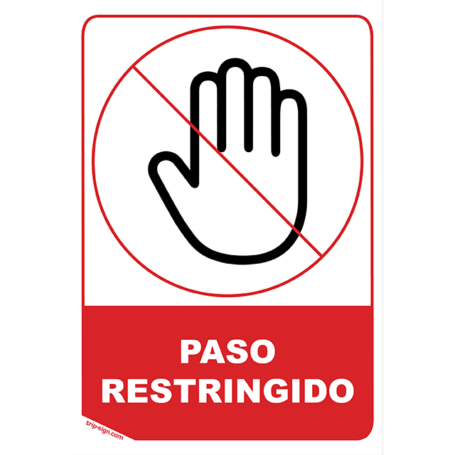 Aviso Paso Restringido