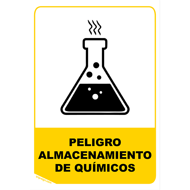 Aviso Peligro Almacenamiento De Químicos