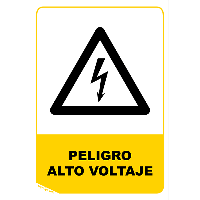 Aviso Peligro Alto Voltaje