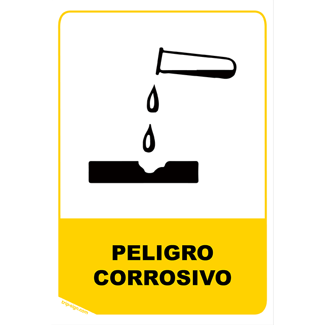Aviso Peligro Corrosivo