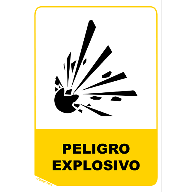 Aviso Peligro Explosivo