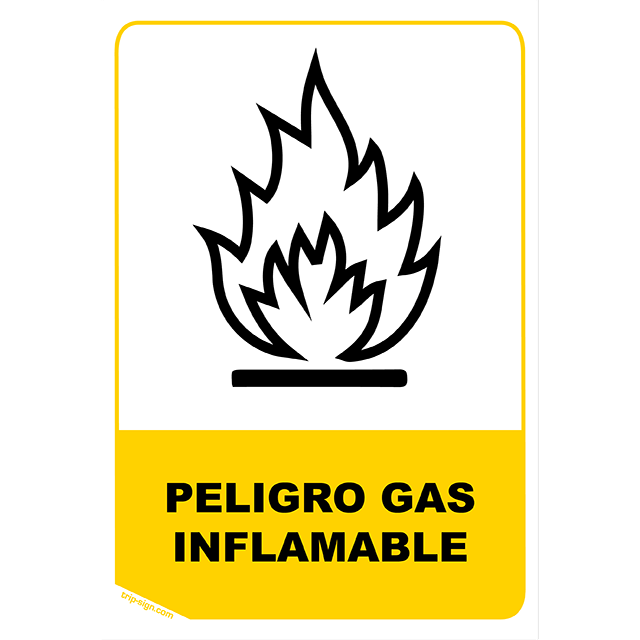 Aviso Peligro Gas Inflamable