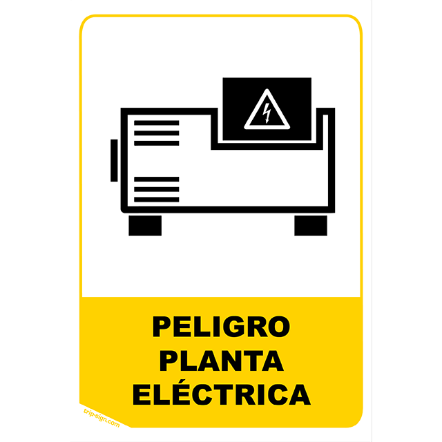 Aviso Peligro Planta Electrica