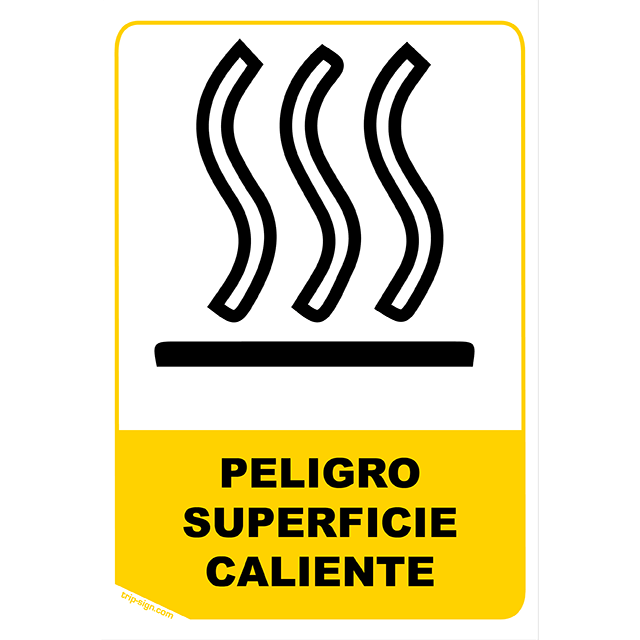 Aviso Peligro Superficie Caliente