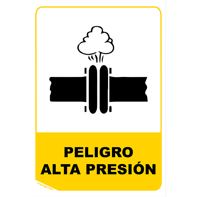 Aviso Peligro alta presión