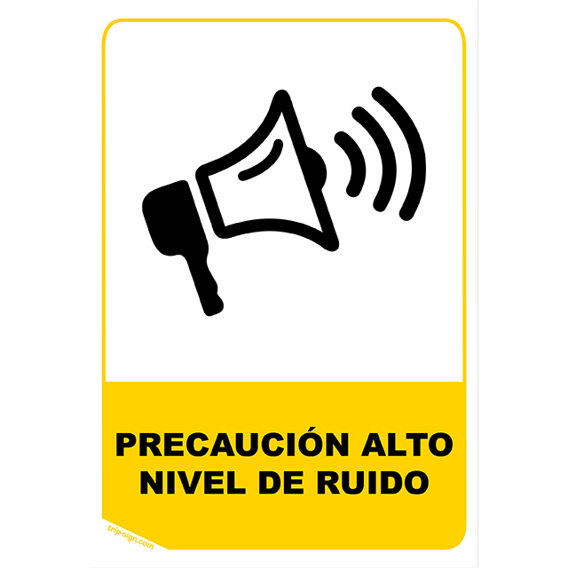 Aviso Precaucion alto nivel de ruido