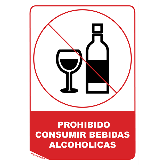 Aviso Prohibido Alcohol