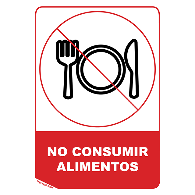 Aviso Prohibido Alimentos