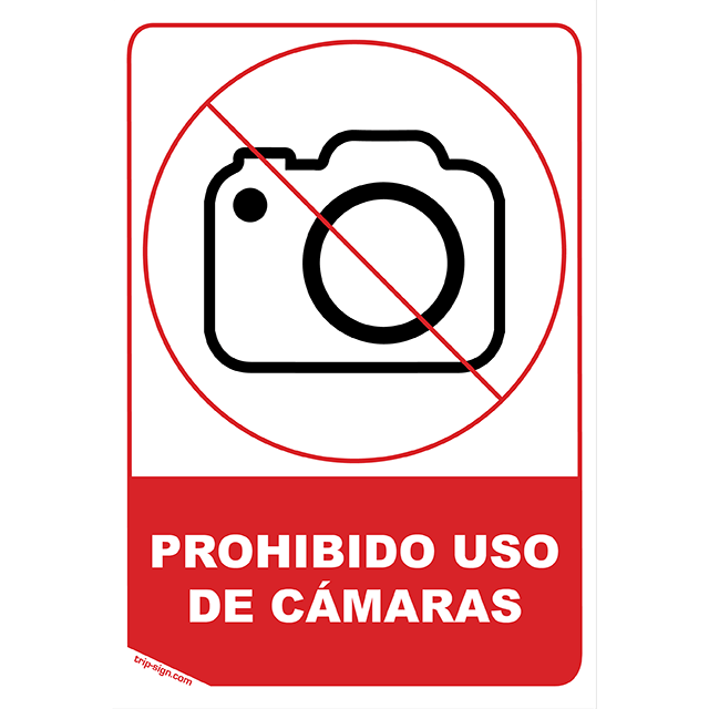 Aviso Prohibido Cámaras
