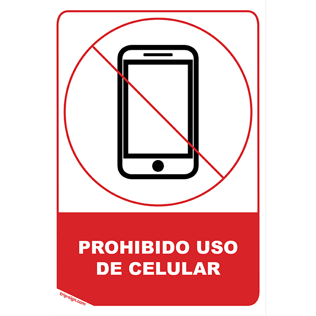 Aviso Prohibido Celular