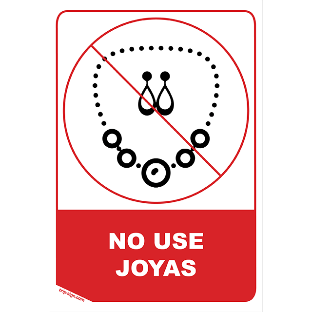 Aviso Prohibido Joyas