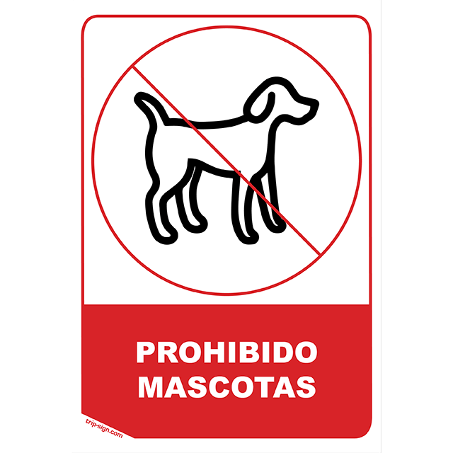 Aviso Prohibido Mascotas