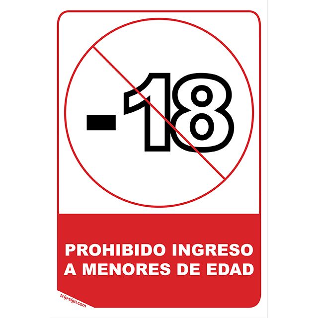 Aviso Prohibido Menores De Edad