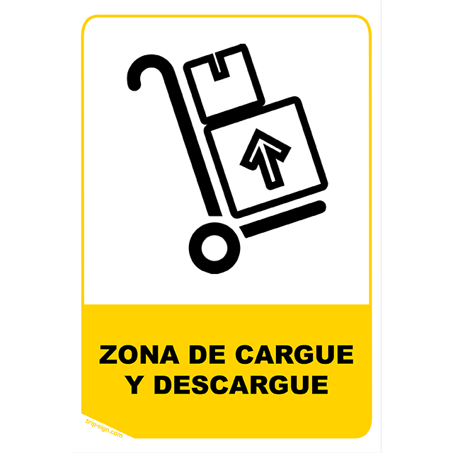 Aviso Zona de cargue y descargue